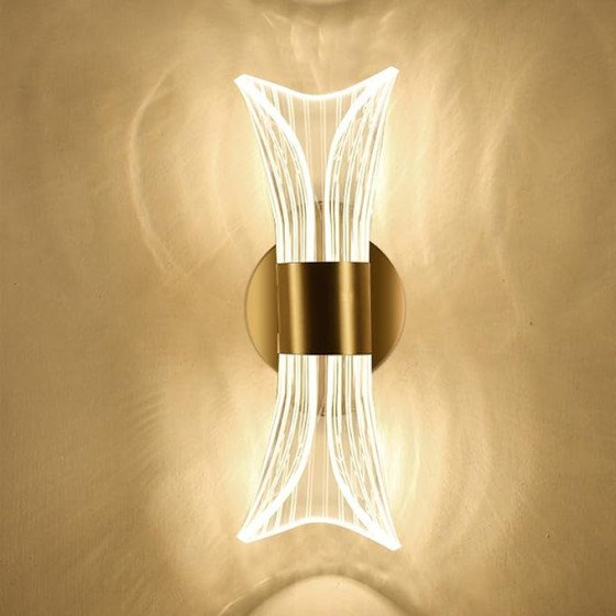 Applique Murale LED Moderne Dorée – 3 Couleurs Réglables – 12W-B2810FGD