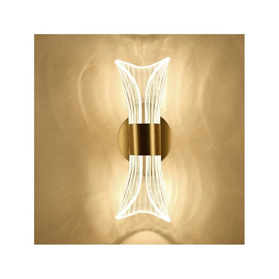 Applique Murale LED Moderne Dorée – 3 Couleurs Réglables – 12W-B2810FGD