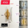 Applique Murale LED Moderne Dorée – 3 Couleurs Réglables – 12W-B6831FGD