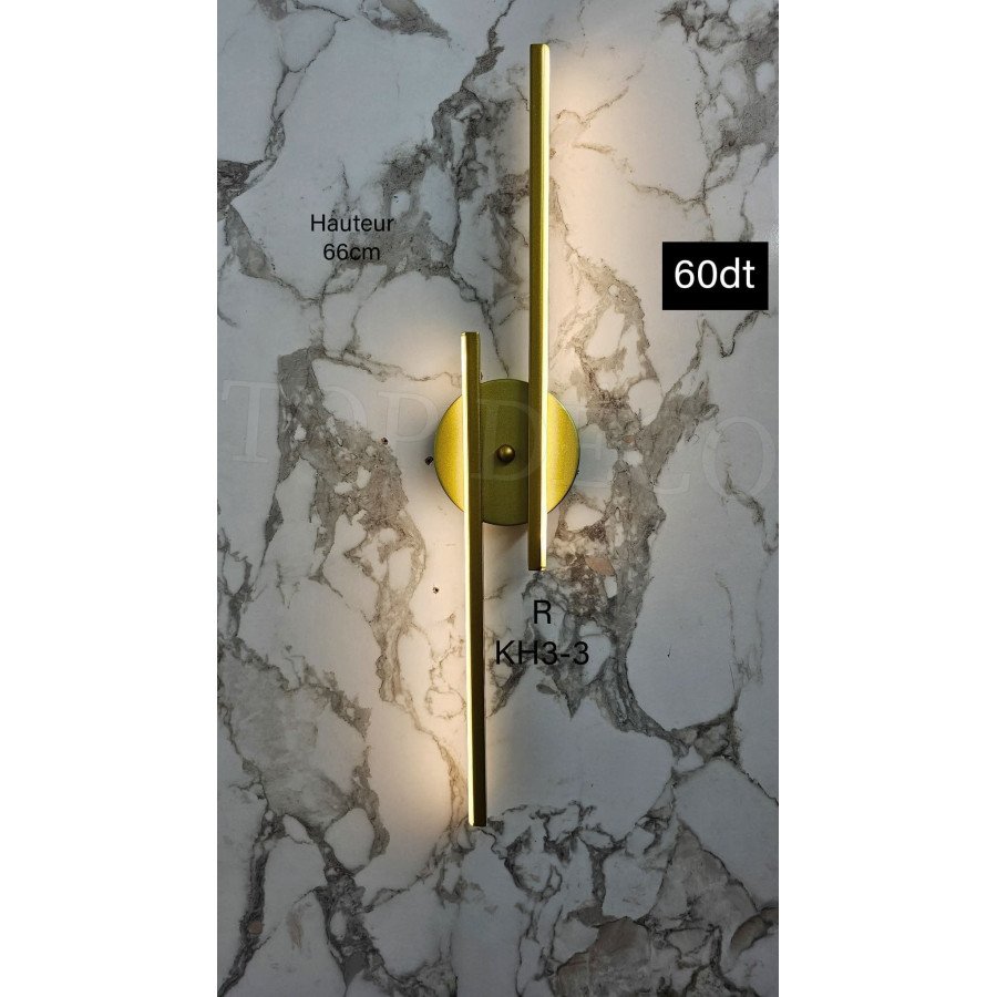 Applique Murale LED Moderne Dorée – 3 Couleurs Réglables – KH3-3 FGD Applique Murale LED Moderne Dorée – 3 Couleurs Réglables – KH3-3 FGD