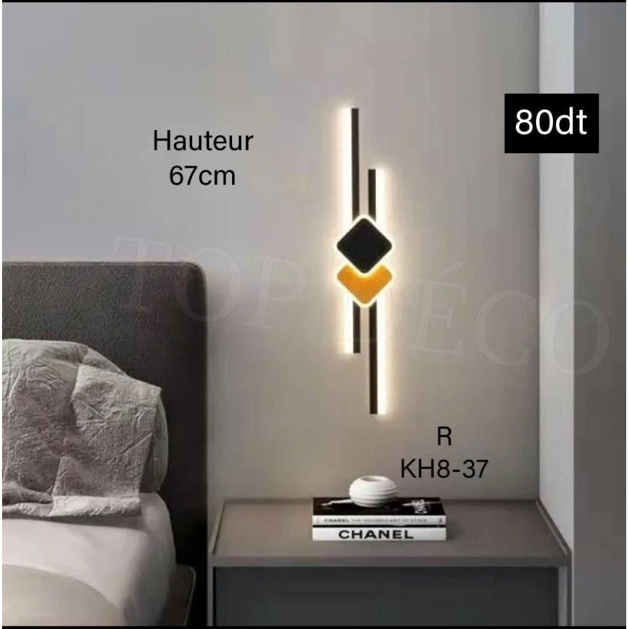 Applique Murale LED Moderne – 3 Couleurs Réglables – KH8-37 Applique Murale LED Moderne – 3 Couleurs Réglables – KH8-37