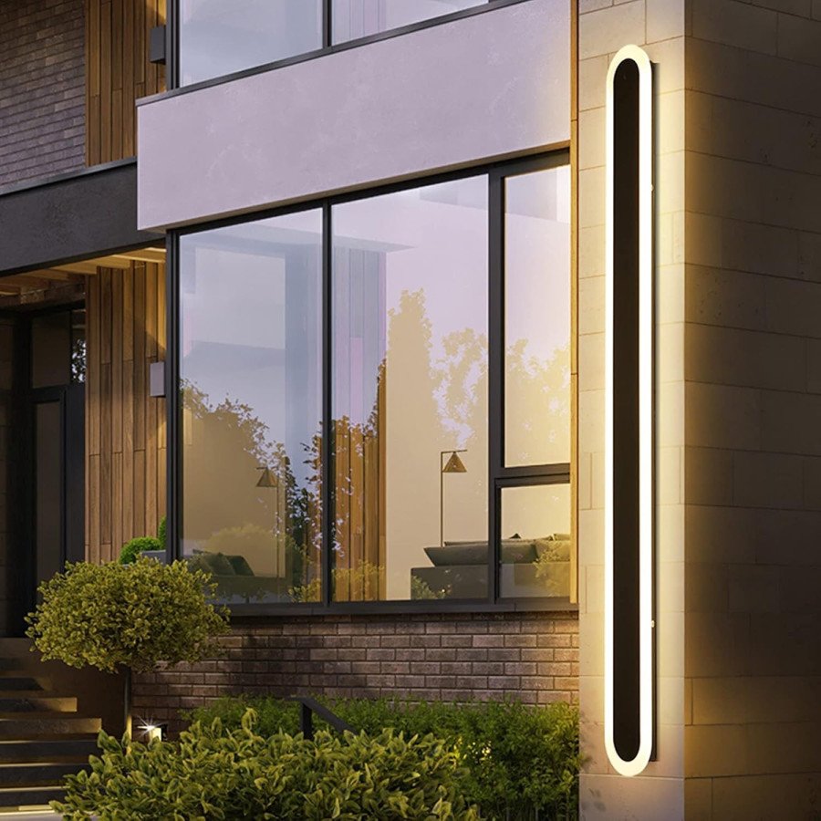 Applique Murale LED 120 cm – Métal & Acrylique | Éclairage 3 Temps – Étanche & Design Moderne