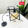 Lustre Suspension en Métal Inoxydable et Verre – Noir – Ø30 cm x H30 cm