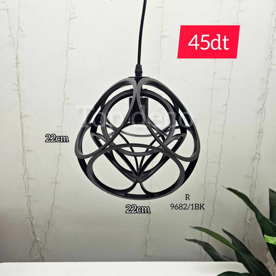 Lustre Suspension en Métal Inoxydable et Verre – Noir – Ø30 cm x H16 cm Lustre Suspension en Métal Inoxydable et Verre – Noir – Ø30 cm x H16 cm