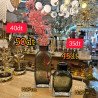 Lot de 2 Vases en Verre Noir Fumé – Hauteur 17 cm & 27 cm
