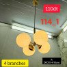 Lustre 4 Branches Doré 114-1