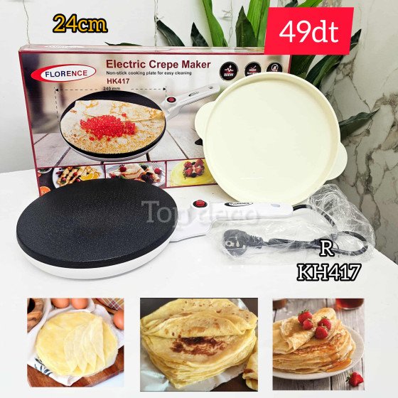 Crêpière Électrique Florence Blanche KH417 – 24 cm / 800W