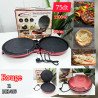 Poêle Électrique Double Face Florence Rouge HK418 – 30 cm / 1100W