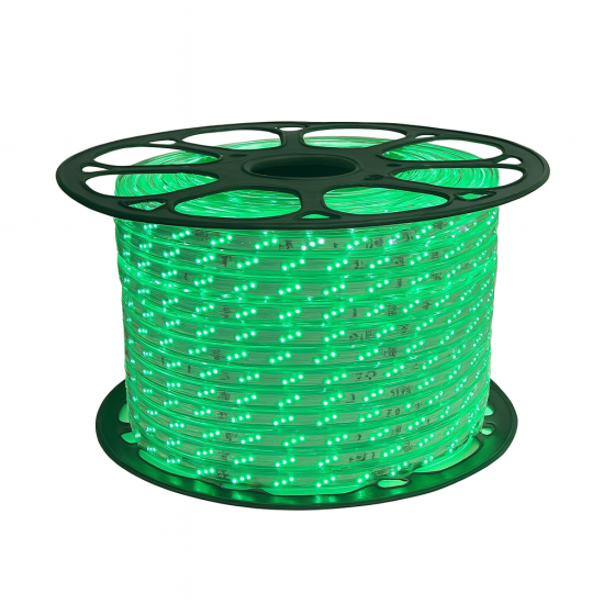 Bobine LED 100 mètres – 3 Chips – Vert  + 10 fiches